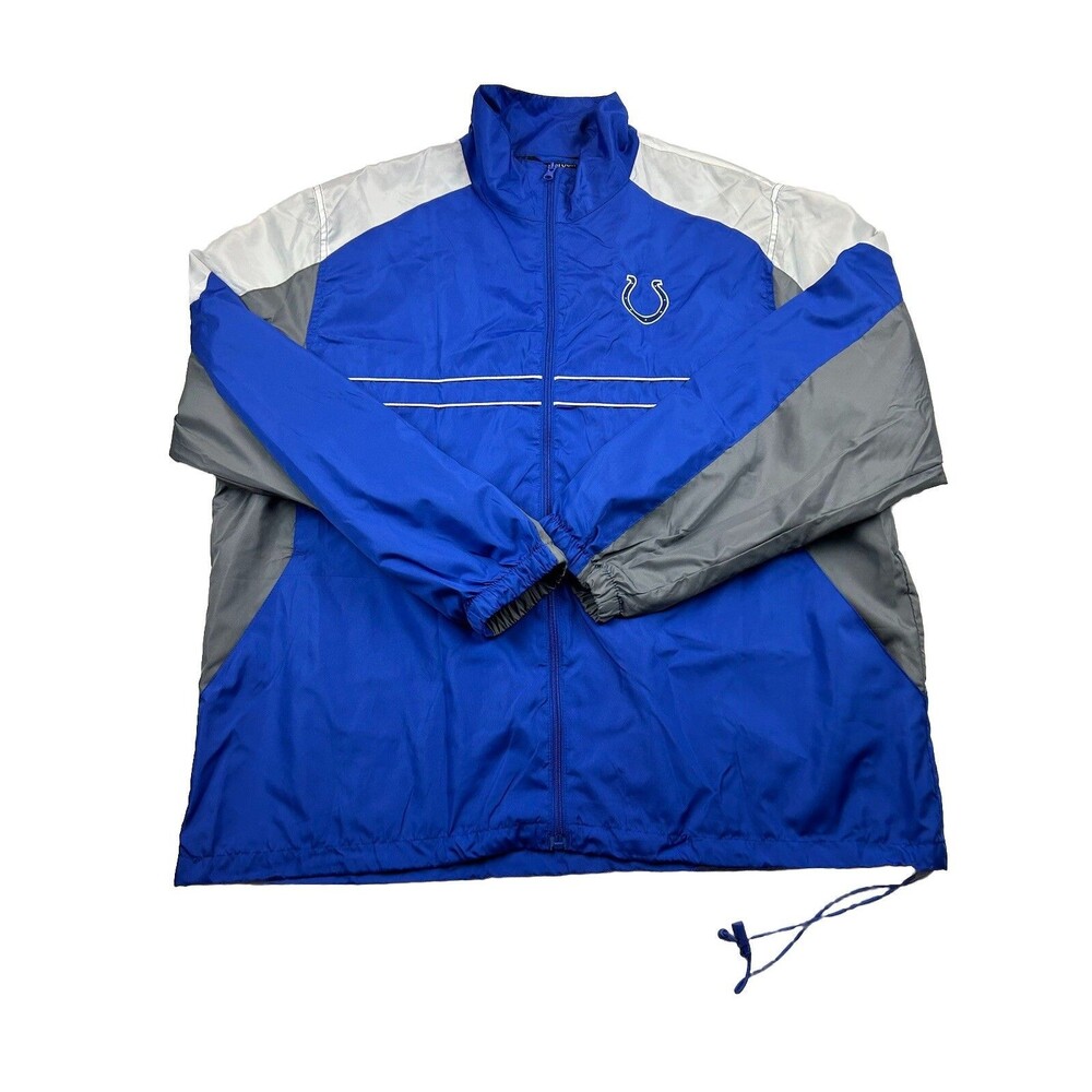 Vintage Colts NFL Wiindreaker Jacket Sports Illustrated Mens L Full Zip Pockets